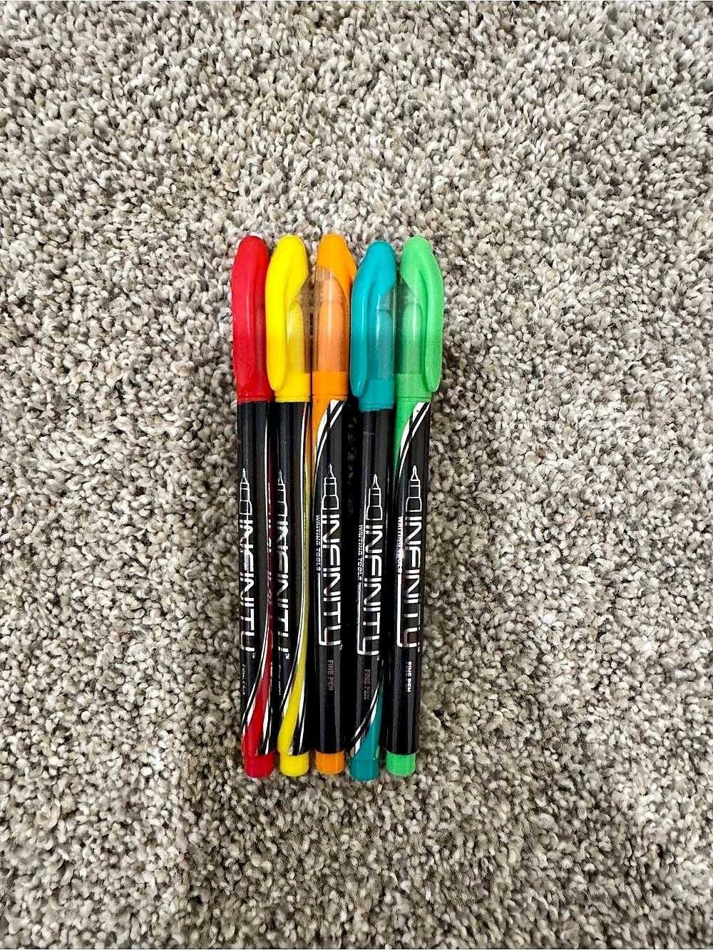 The Write Dudes Infinity Fine Point Permanent Markers 5-Piece Set